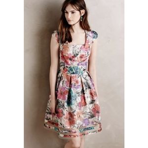 Sachin + Babi Anthropologie | Faria Dress Size 4 Multicolored Watercolor Floral
